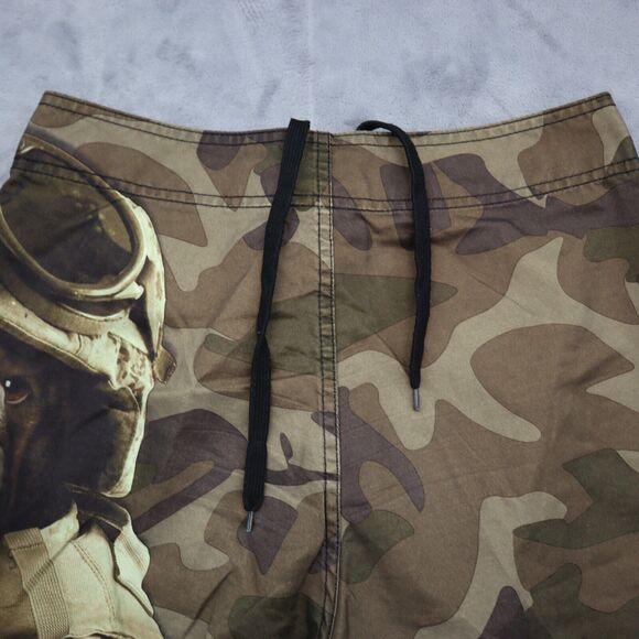 The Mountain Shorts Mens 30 Camouflage Military Bulldog Drawstring Bottoms - Picture 12 of 16